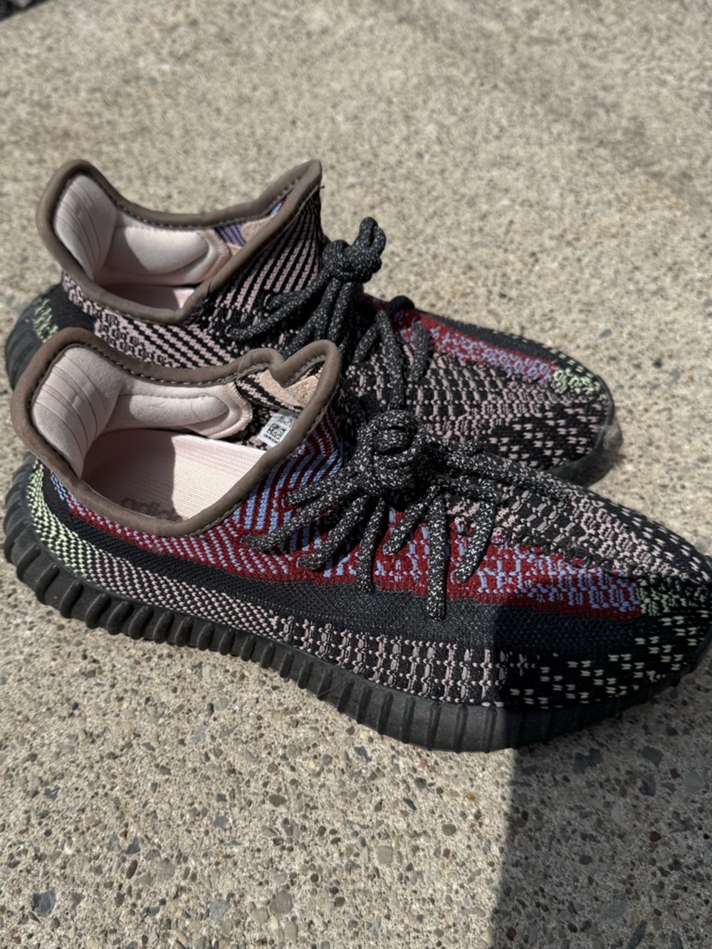 adidas Multicolor Knit Low-Top Sneakers with Black Sole